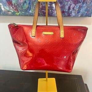 Louis Vuitton Red Patent Vernis Top-Handle Tote